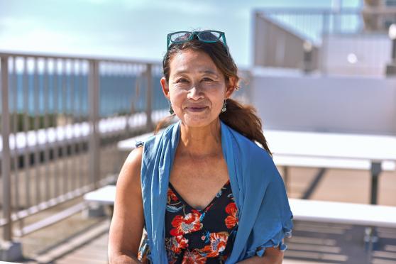 Woman smiling